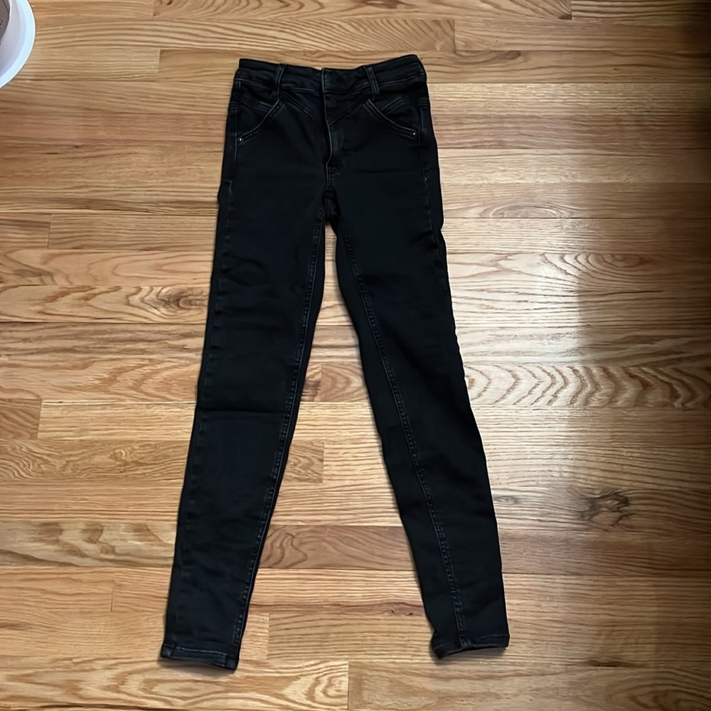 Free People High-Rise Skinny Jeans in Black